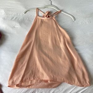 Open back peach top